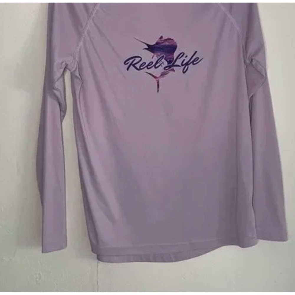 Reel Life violet long sleeve shirt large UPF Sun protection - Picture 2 of 6